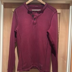 Abercrombie & Fitch Men’s XL Burgundy Muscle Henley